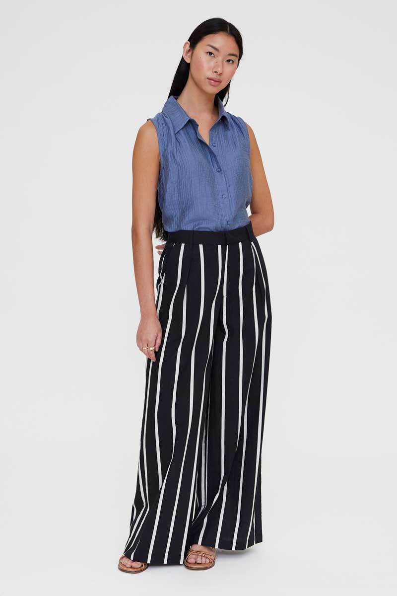 Blue Sleeveless Shirt