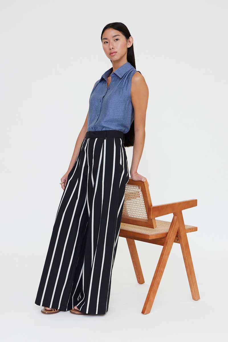 Blue Sleeveless Shirt