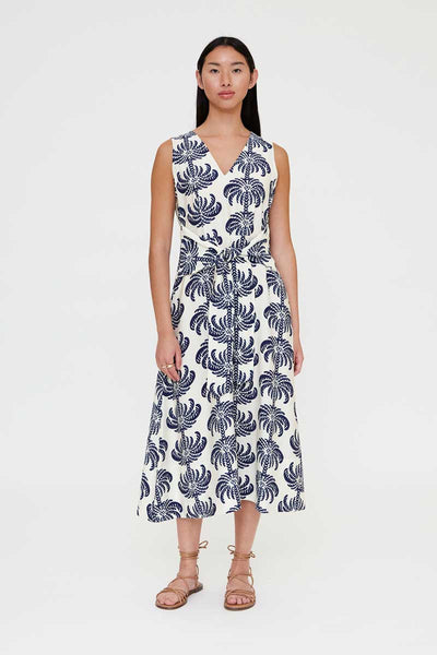 Midi Palms Spring Dress