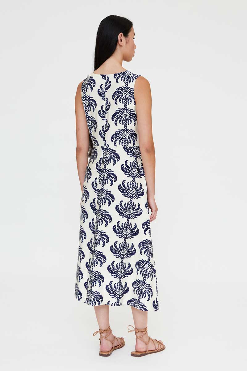 Midi Palms Spring Dress
