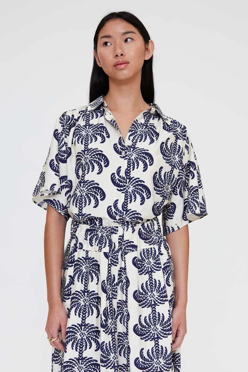Short Sleeve Palms Spring Shirt