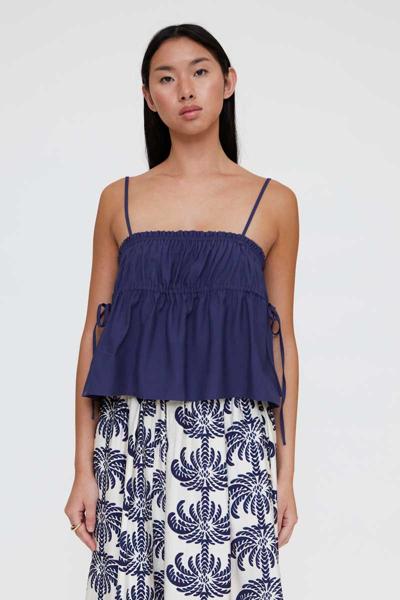Flowy Strappy Blue Top
