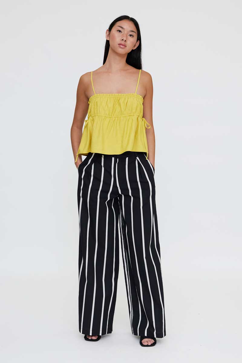 Flowy Strapy Yellow Top