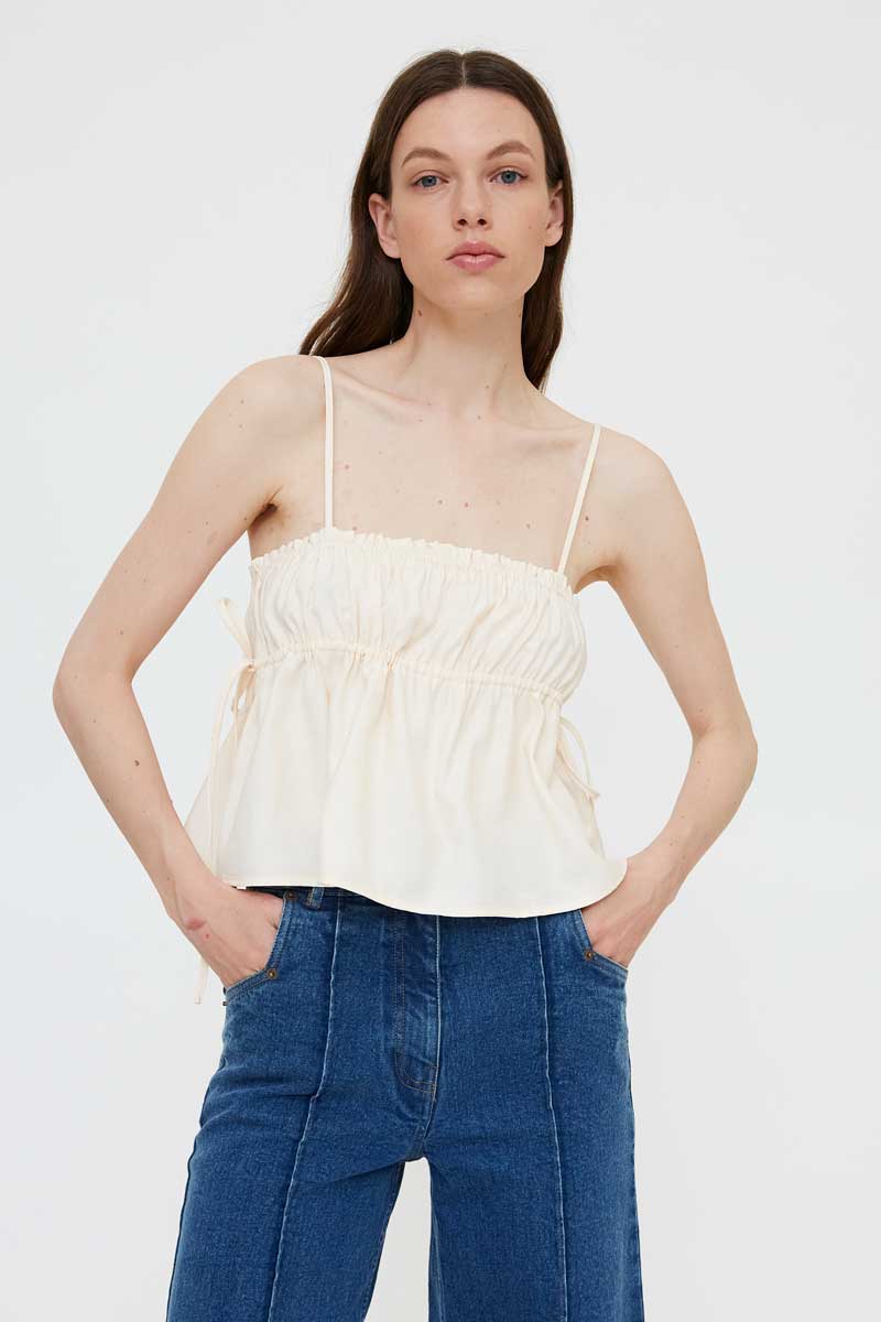 Flowy Strapy Ecru Top