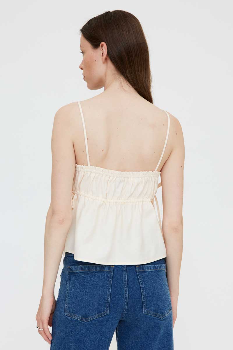 Flowy Strapy Ecru Top