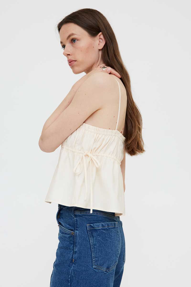 Flowy Strapy Ecru Top