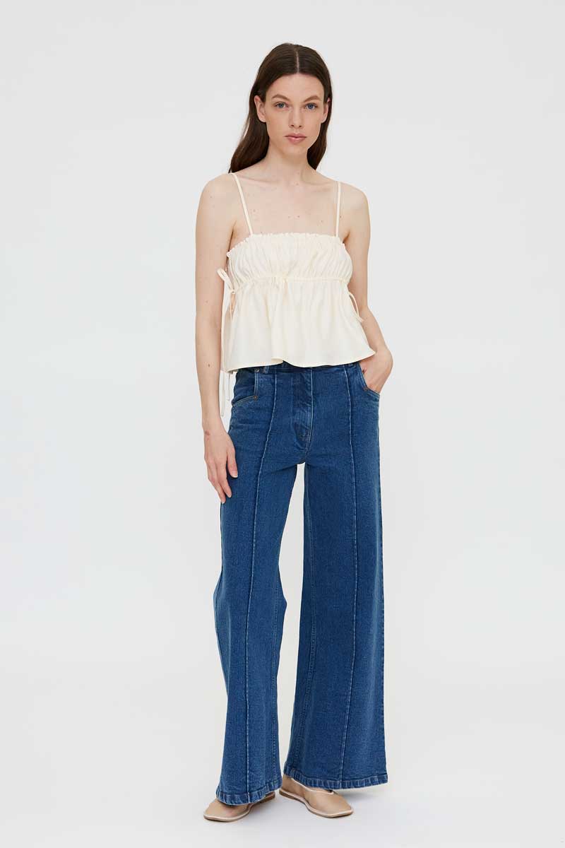 Flowy Strapy Ecru Top