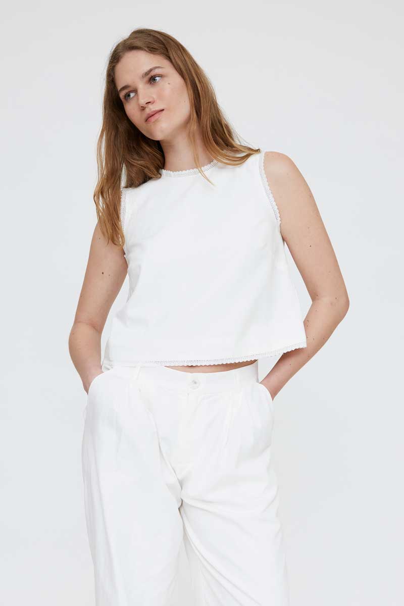 White Top with Lace