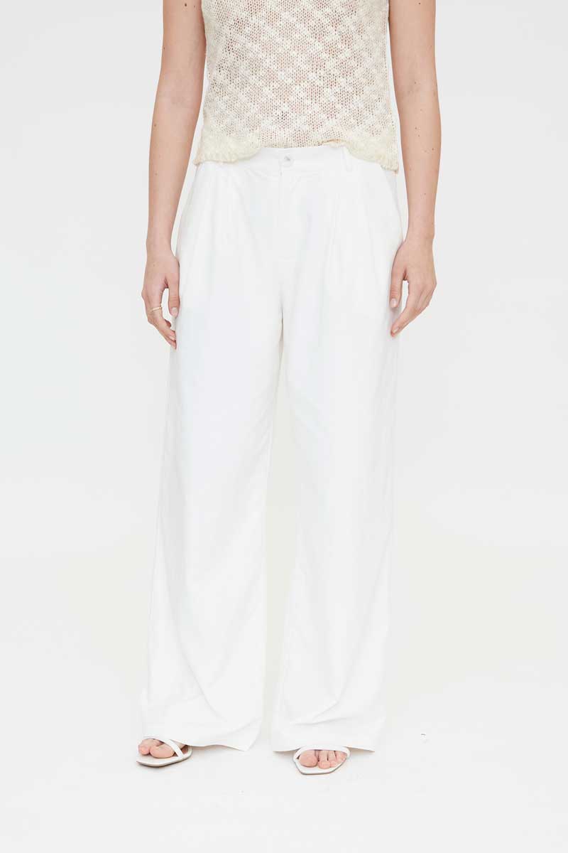 White Wide-legs Trousers