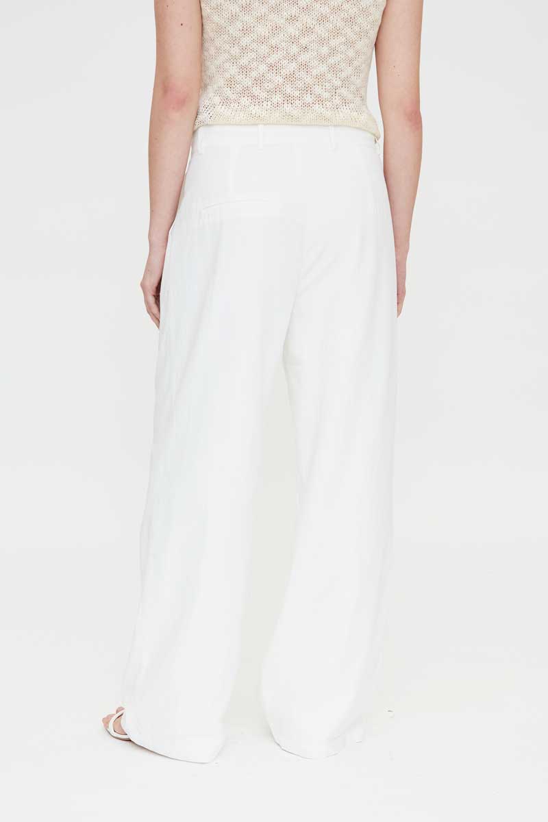 White Wide-legs Trousers