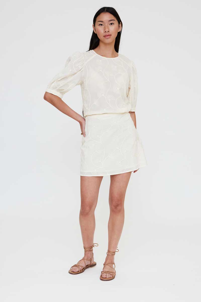 Ecru Short Skirt