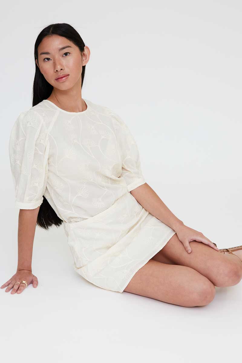 Ecru Short Skirt