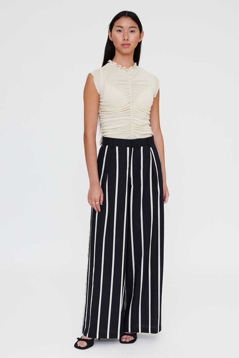 Black Striped Pants