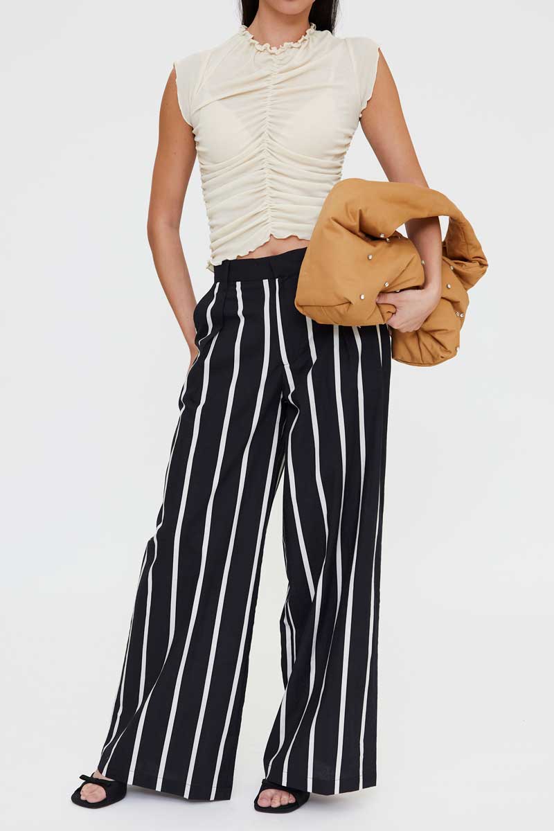 Black Striped Pants