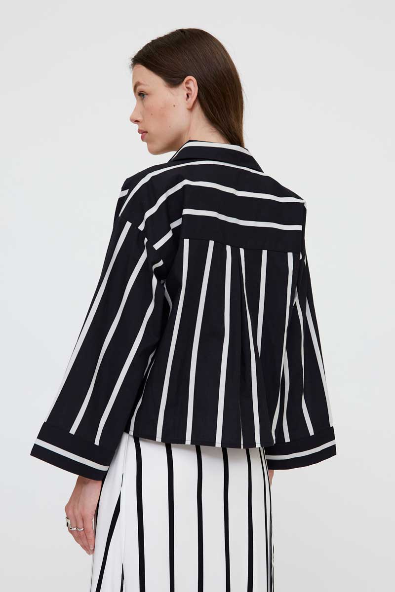 Black and White Striped Shirt