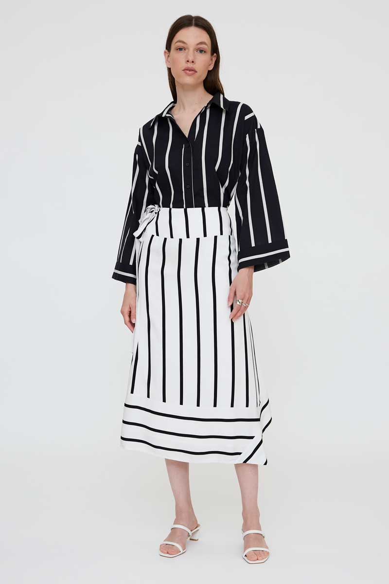 Black and White Striped Shirt