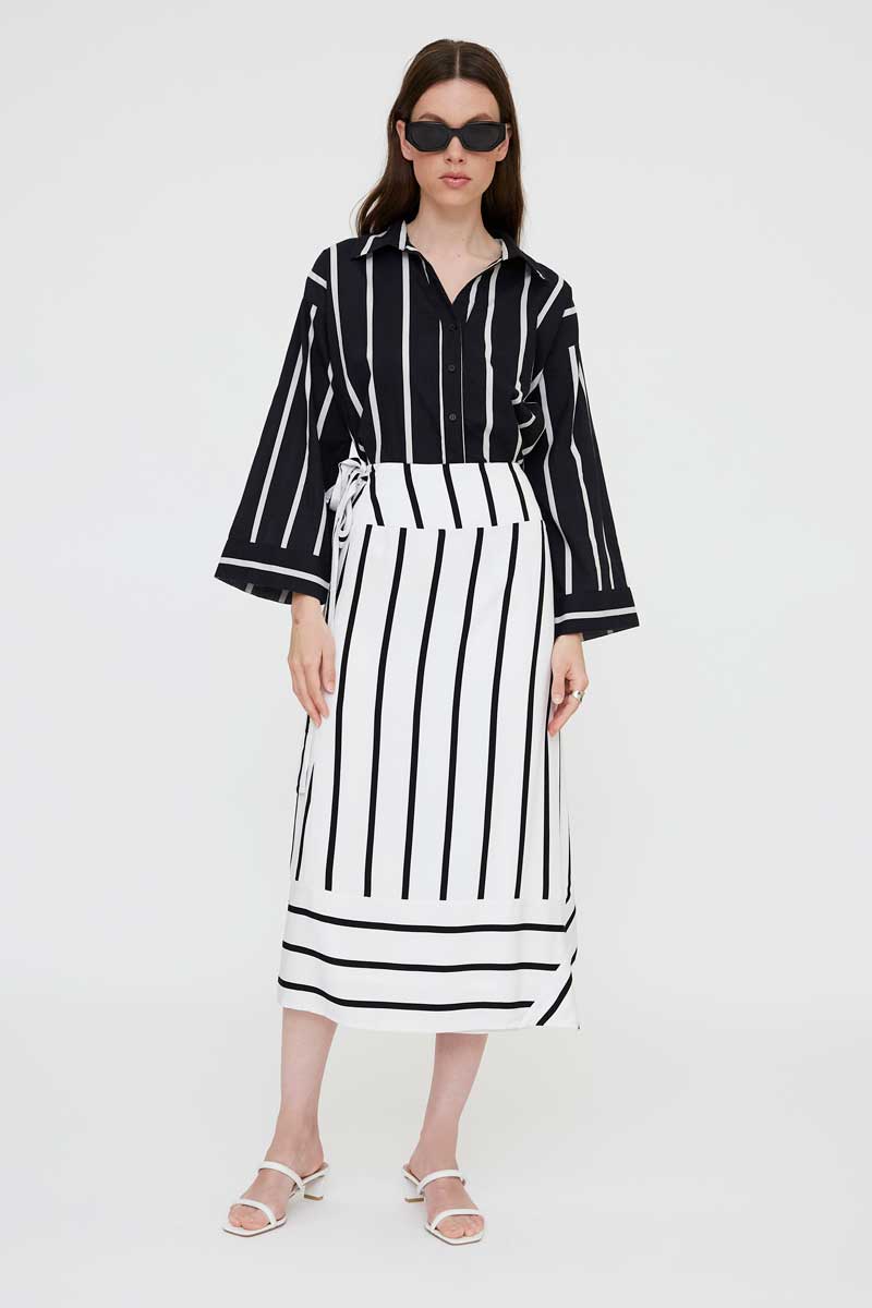 Black and White Striped Shirt