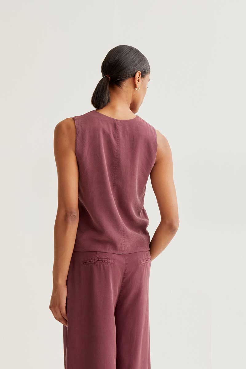 Brown V-Neck Vest