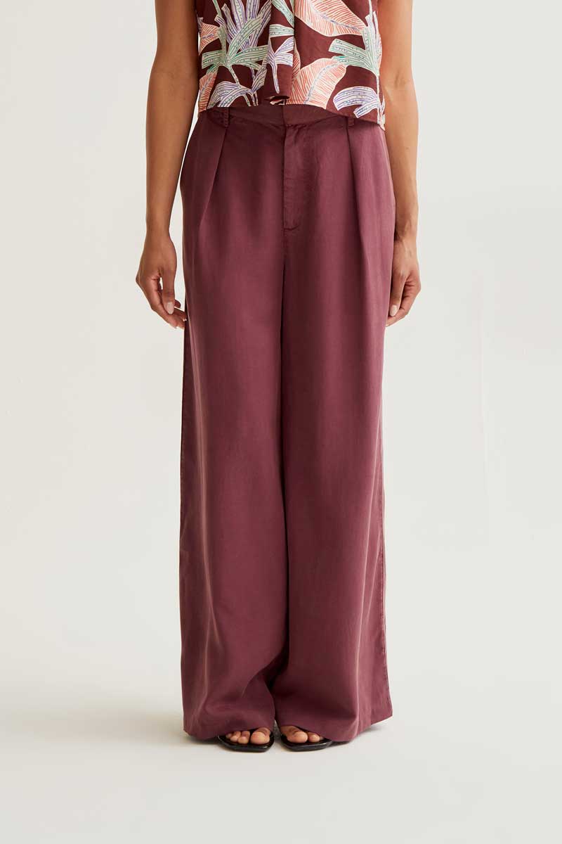 Brown Wide Leg Throusers