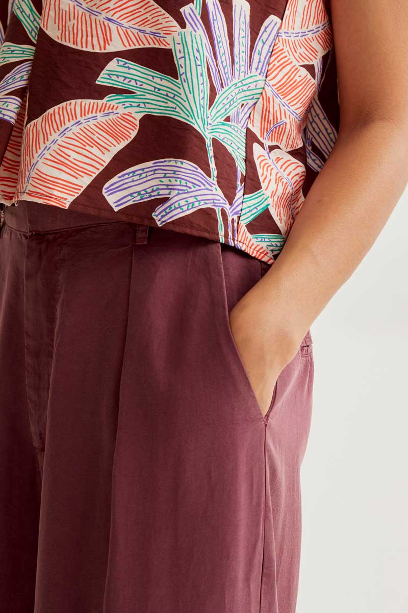Brown Wide Leg Throusers