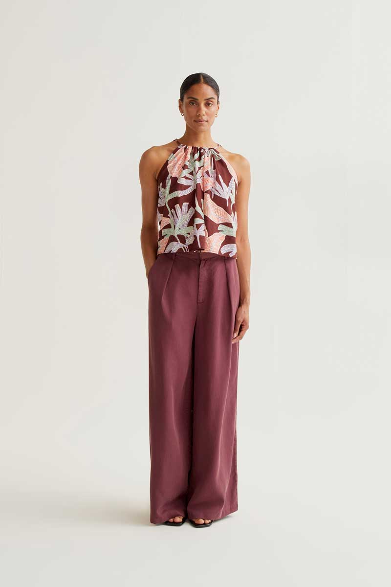Brown Wide Leg Throusers