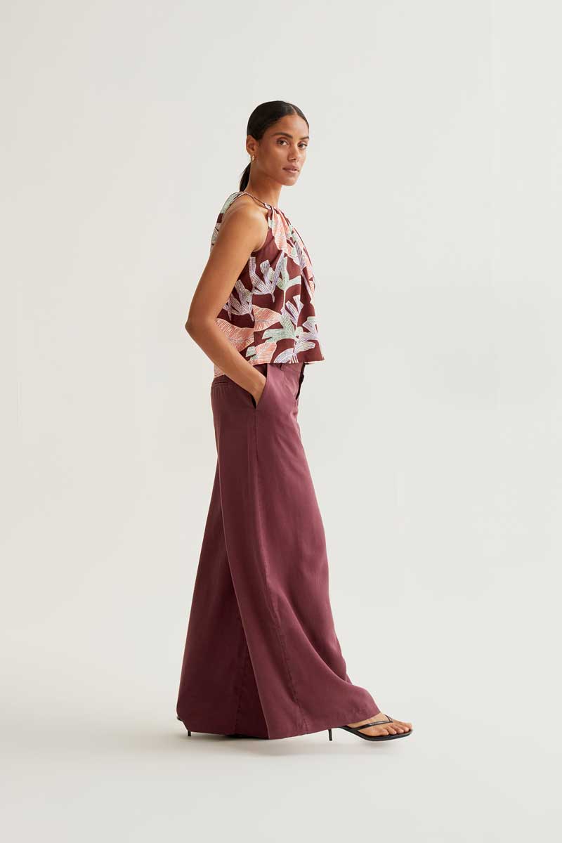 Brown Wide Leg Throusers
