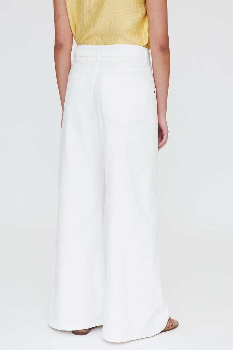 Wide Leg White Jeans