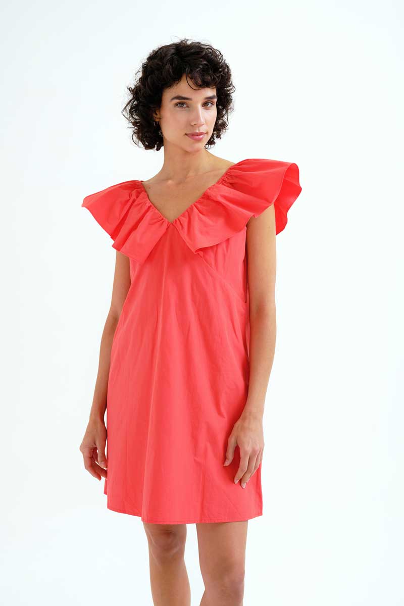 Red Off-Shoulder Mini Dress