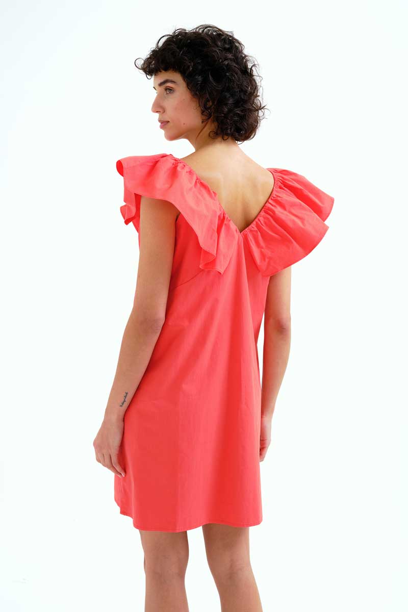 Red Off-Shoulder Mini Dress