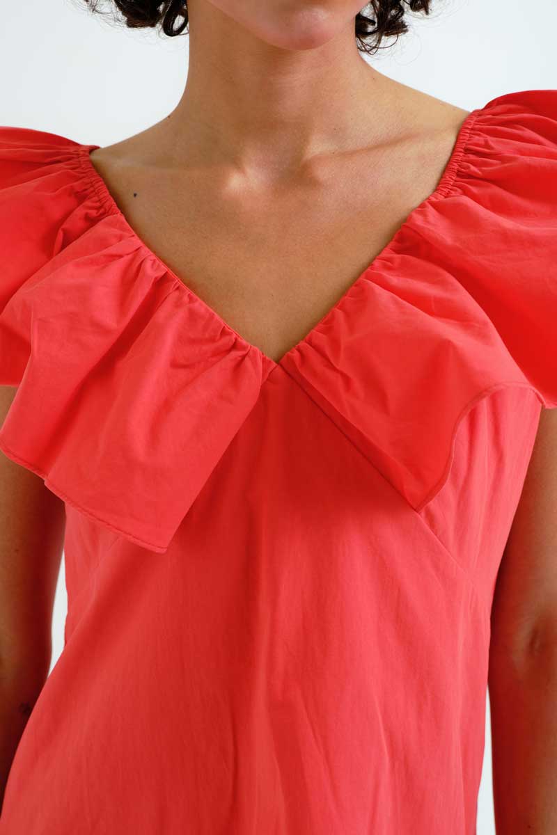 Red Off-Shoulder Mini Dress