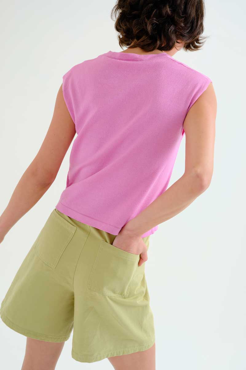 Green Cotton Shorts