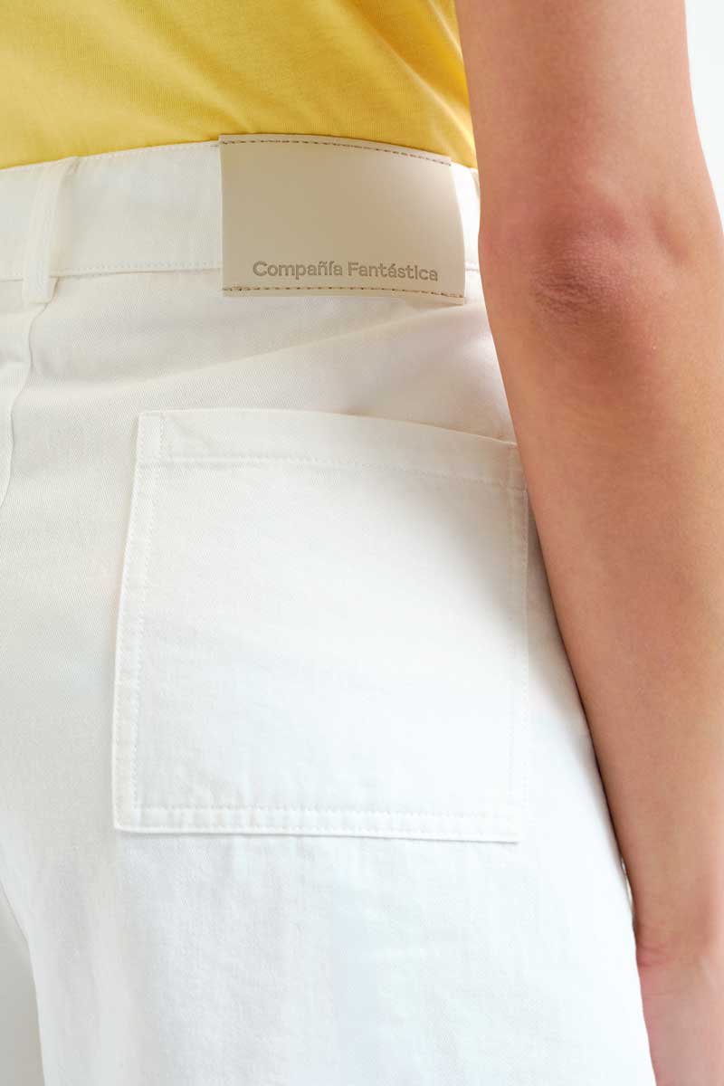 White Cotton Shorts