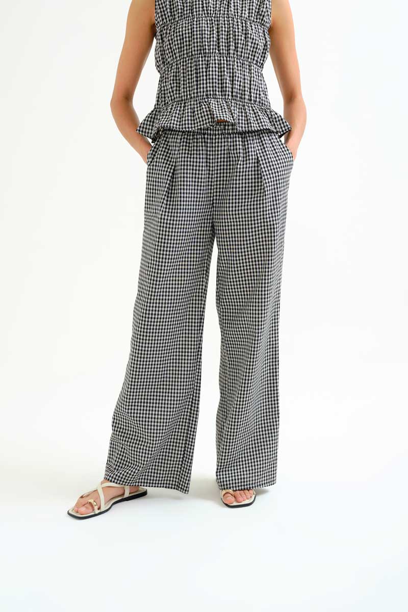 Black and White Gingham Trousers