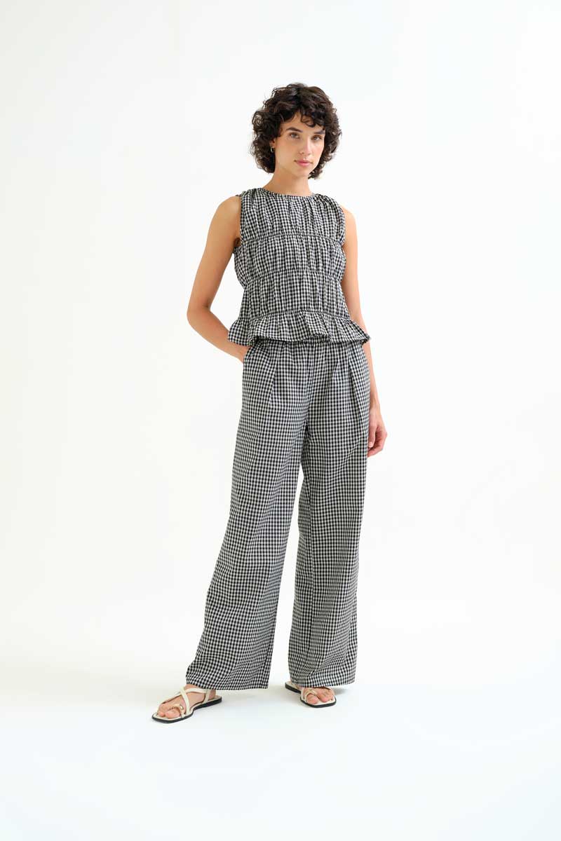 Black and White Gingham Trousers