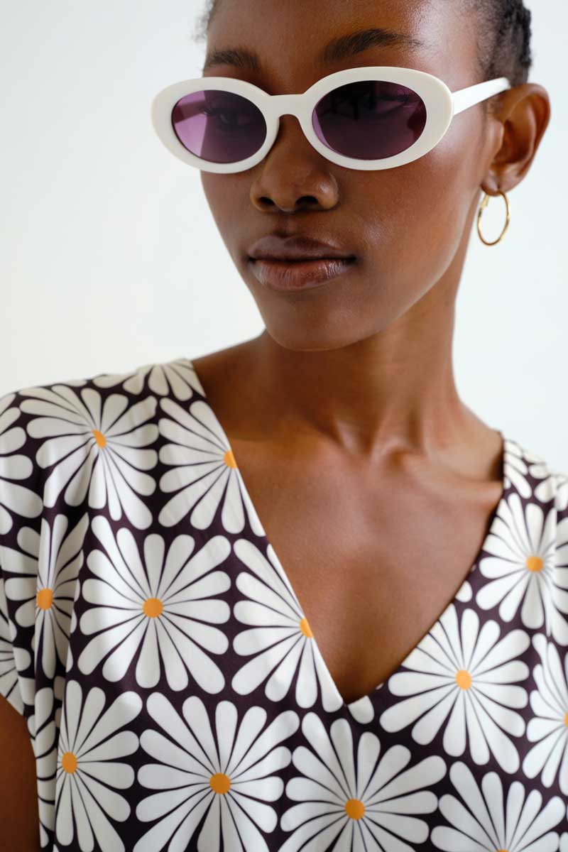 Black Flower Top