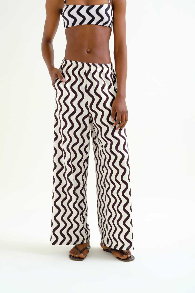 Black and White Beach Trousers