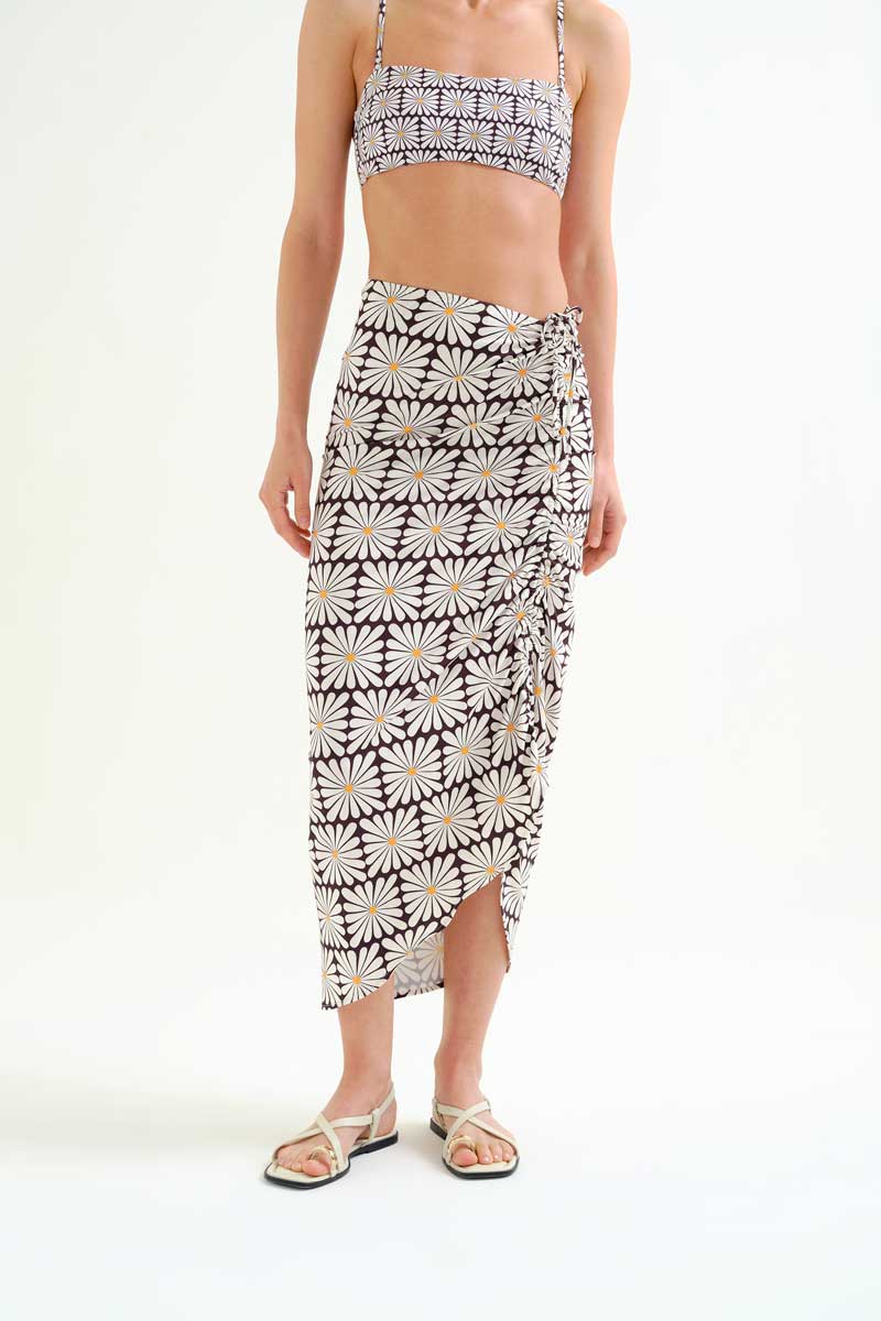 Black Flower Skirt