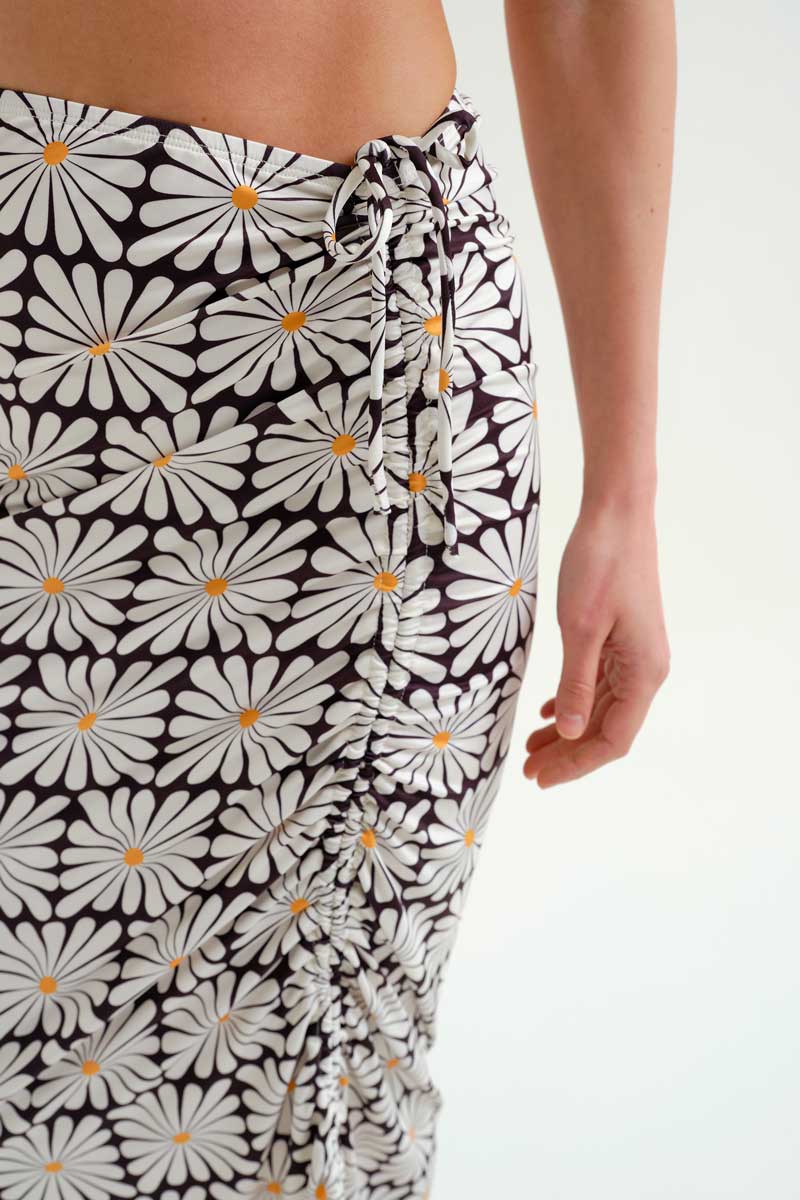 Black Flower Skirt