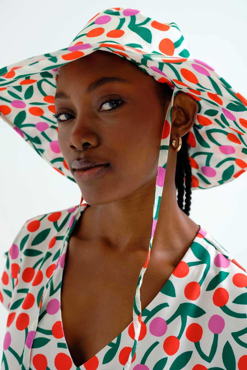 Cherry Print Hat