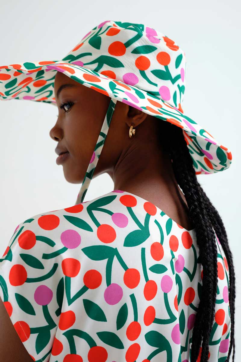 Cherry Print Hat