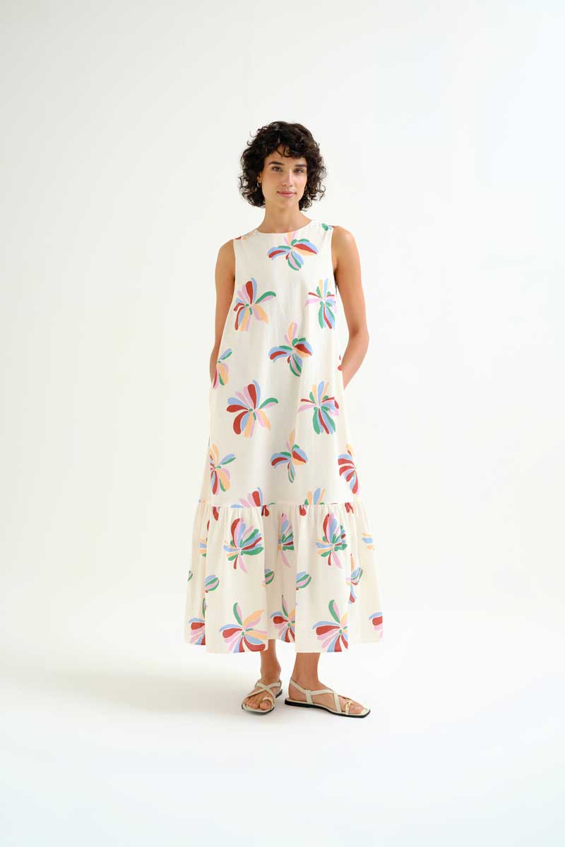 Maxi Dress with Flower Print