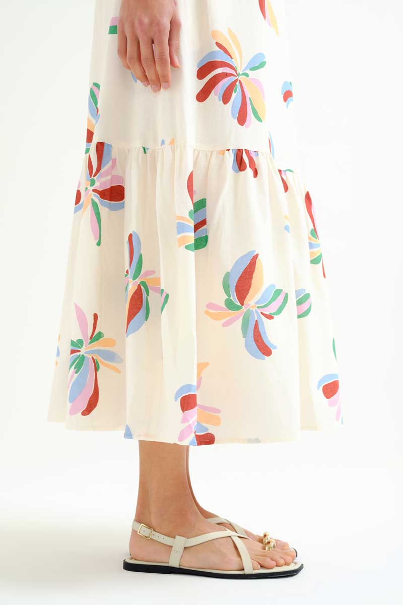Maxi Dress with Flower Print