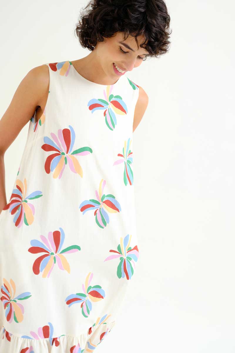Maxi Dress with Flower Print