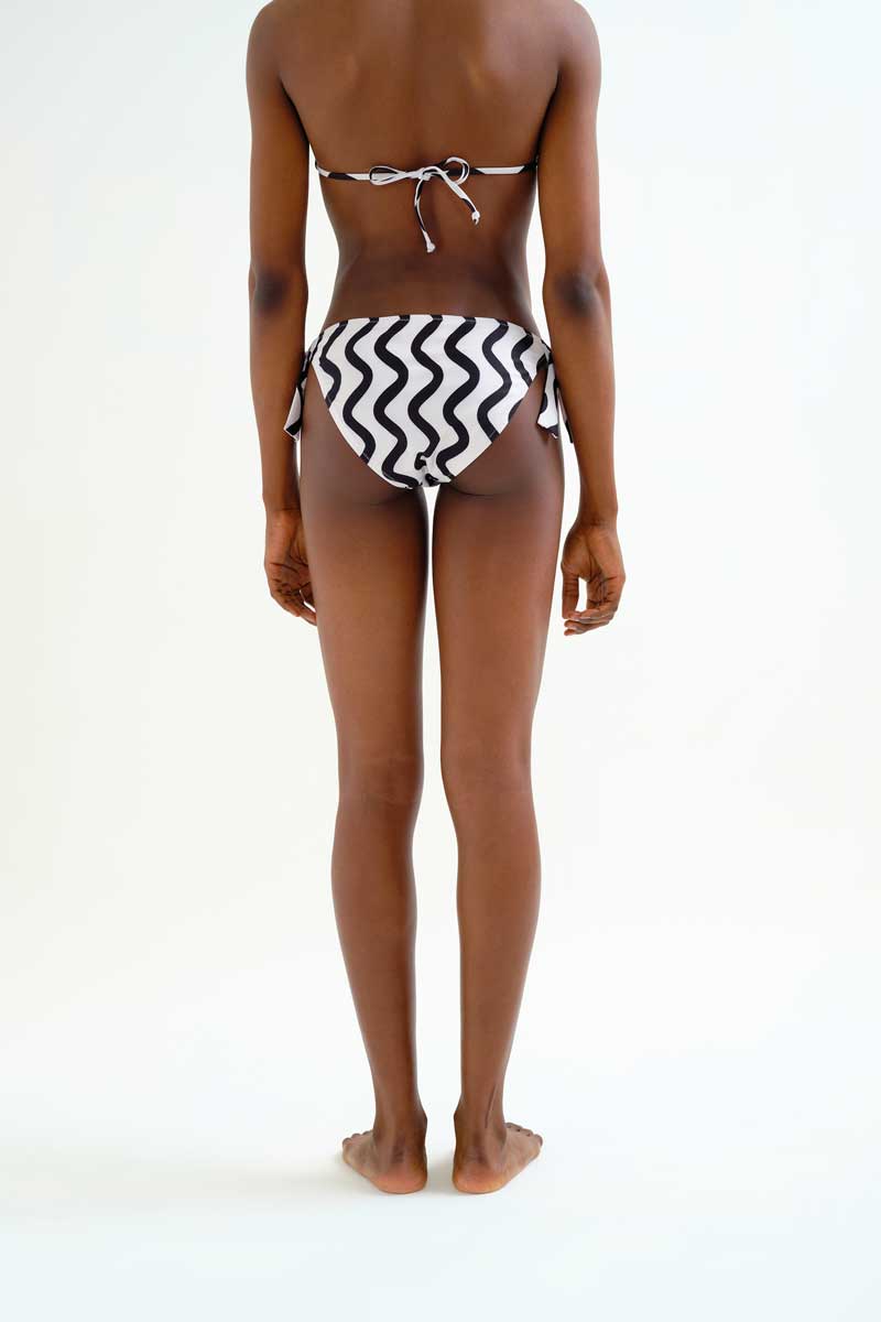 Black Wave Bikini Bottom