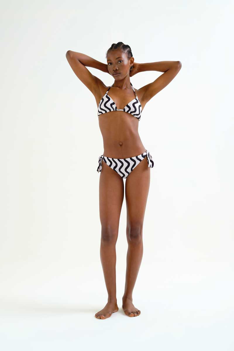 Black Wave Bikini Bottom