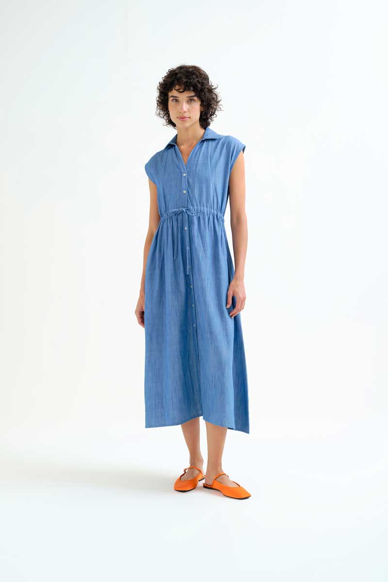 Light Blue Midi Dress