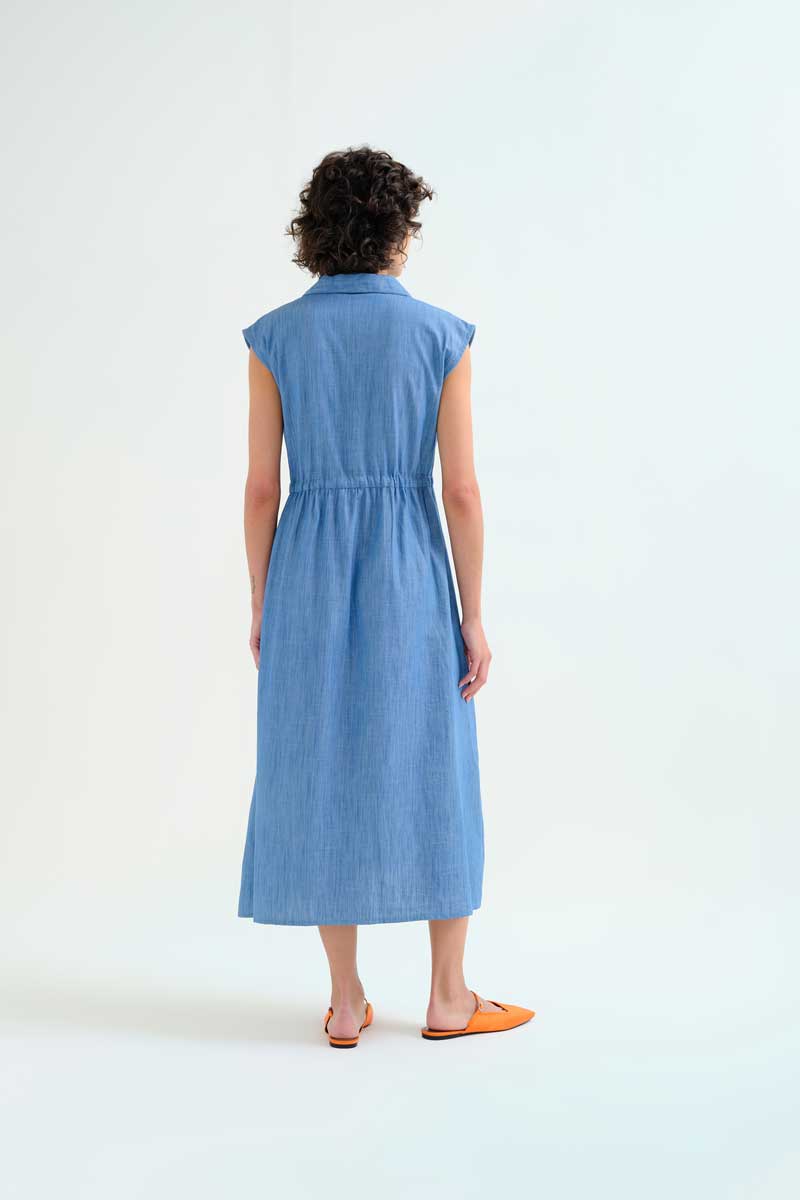 Light Blue Midi Dress