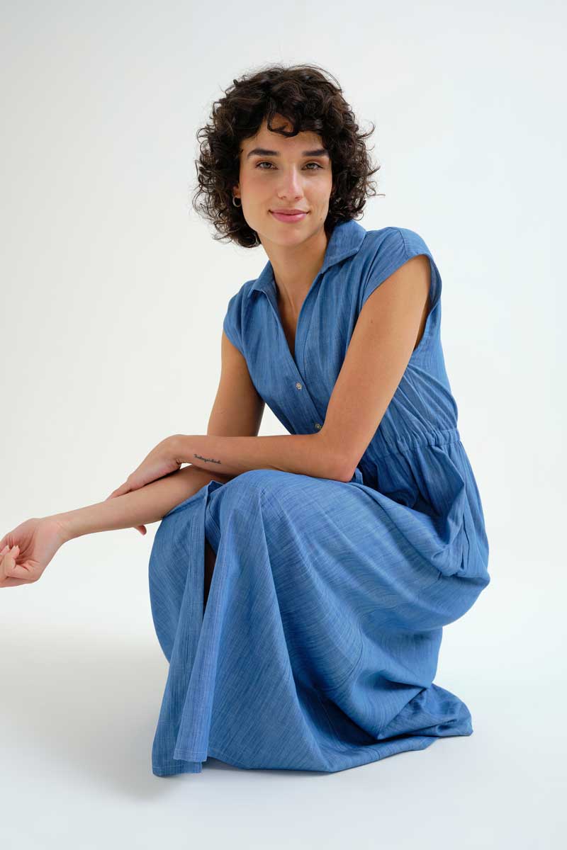 Light Blue Midi Dress