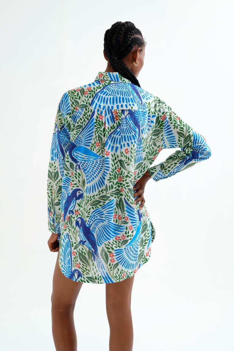 Parrot Print Blouse
