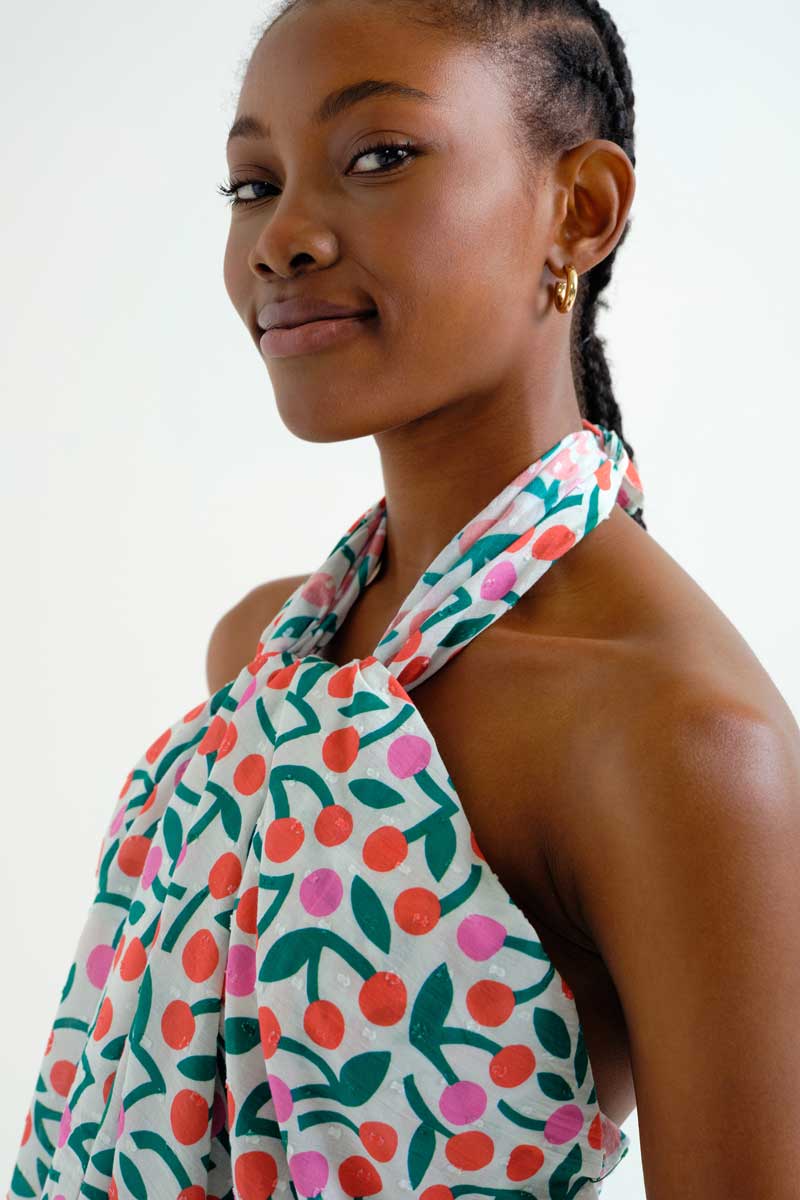 Cherry Print Sarong